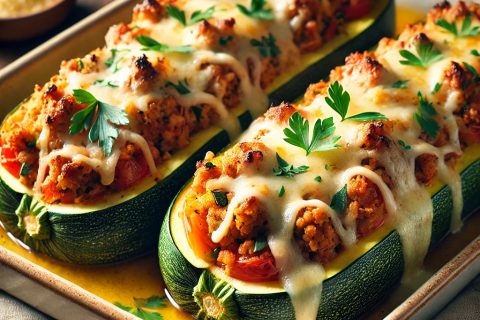 Punjene Tikvice sa Mlevenim Meso i Parmezanom