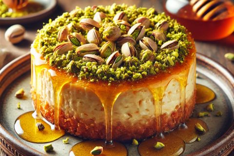 Baklava Čizkejk sa Medom i Pistacijama