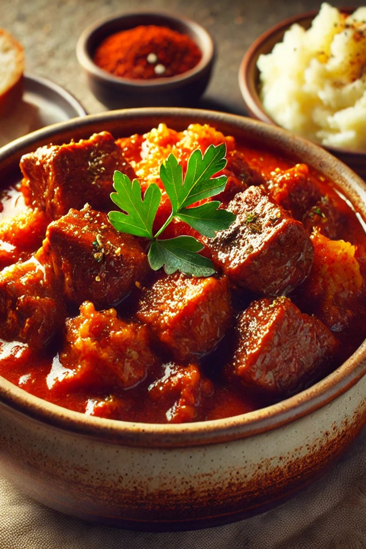 Slika jela Domaći Teleći Gulaš – Tradicionalno Kuvano Jelo