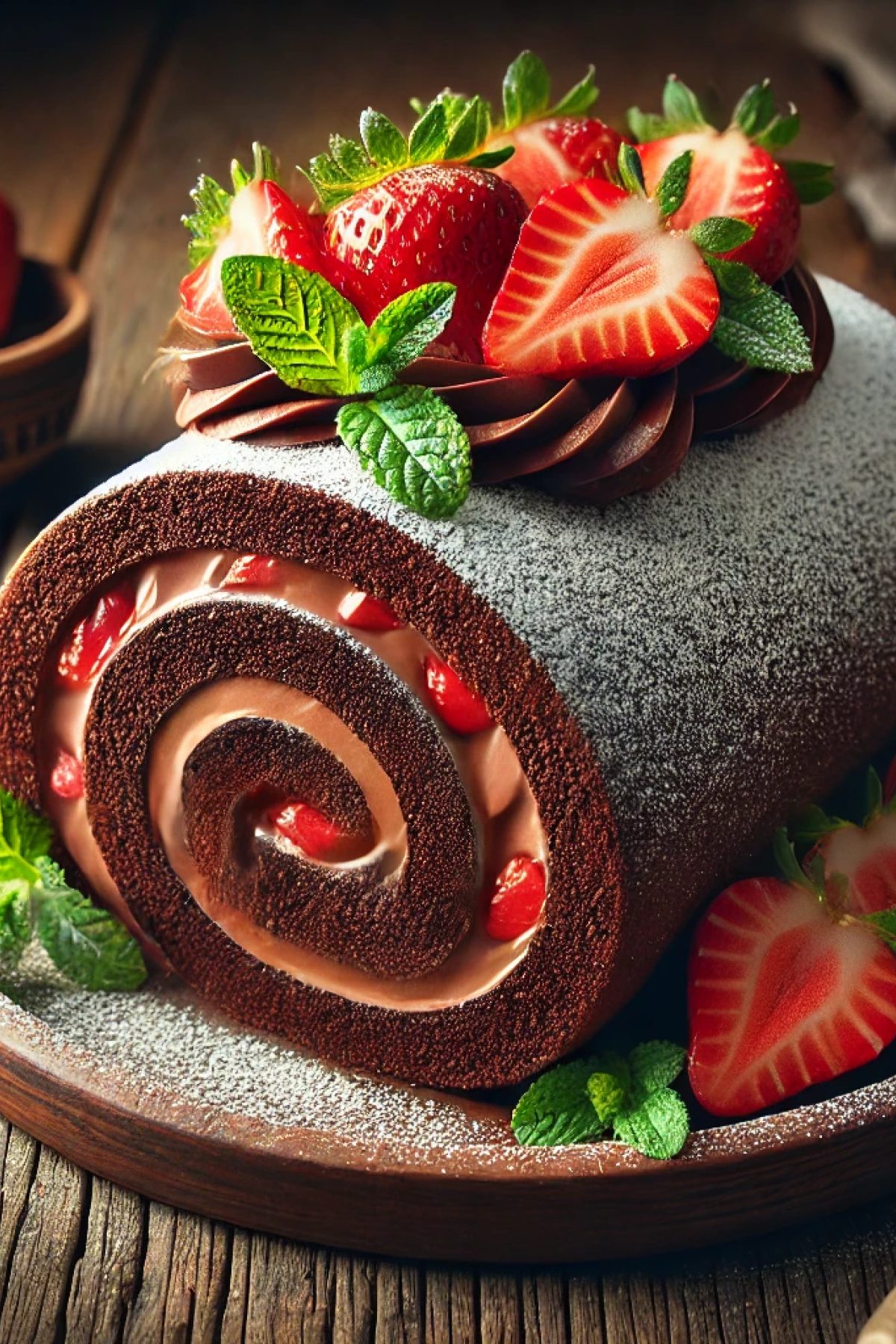 Slika jela 🍫 Tornado Čokoladni Rolat – Neodoljiv i Kremast Dezert!