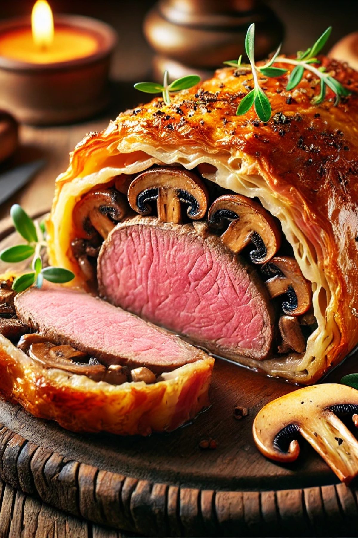 Slika jela 🥩 Beef Wellington – Kraljevski Specijalitet sa Hrskavim Testom