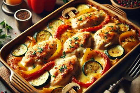 🍛 Zapečena Piletina sa Povrćem i Kremastim Sosom