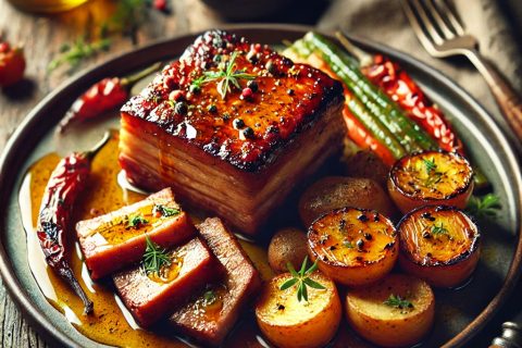 🥩 Sočna Svinjska Prsa u Medeno-Senf Sosu – Savršena Večera!