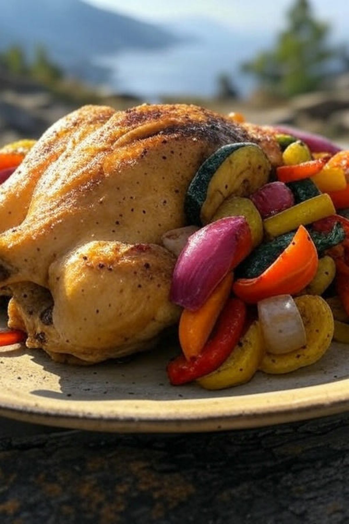 Slika jela 🍗 Pečeno pile sa povrćem u rerni