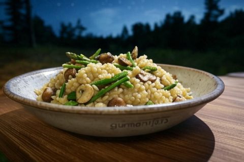 🍚 Posni rižoto sa pečurkama i šparglama 1
