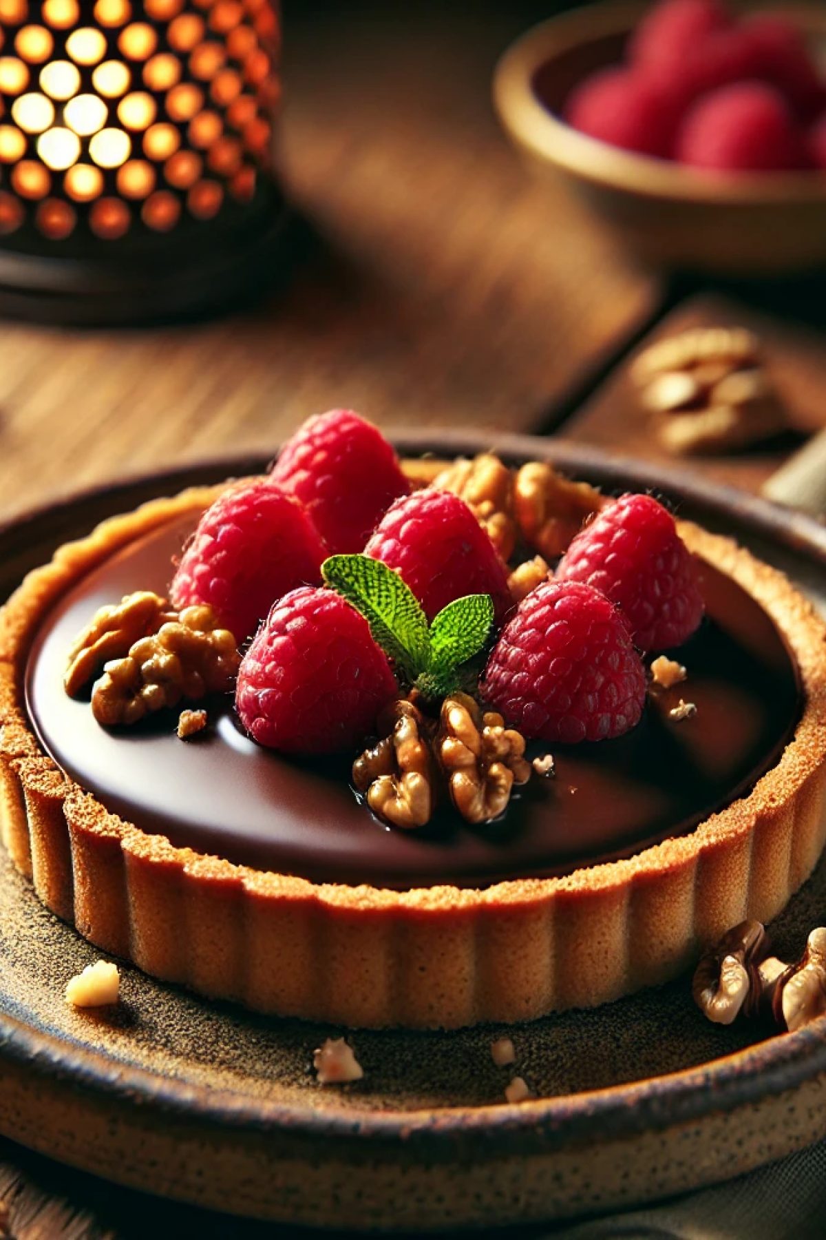 Slika jela 🍫 Posni Čokoladni Tart – Kremasta Poslastica bez Pečenja