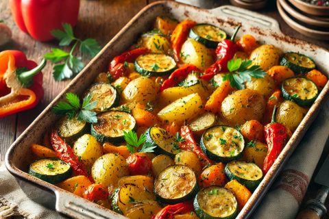 🥘 Zapečeni Krompir sa Povrćem – Savršen Posni Ručak