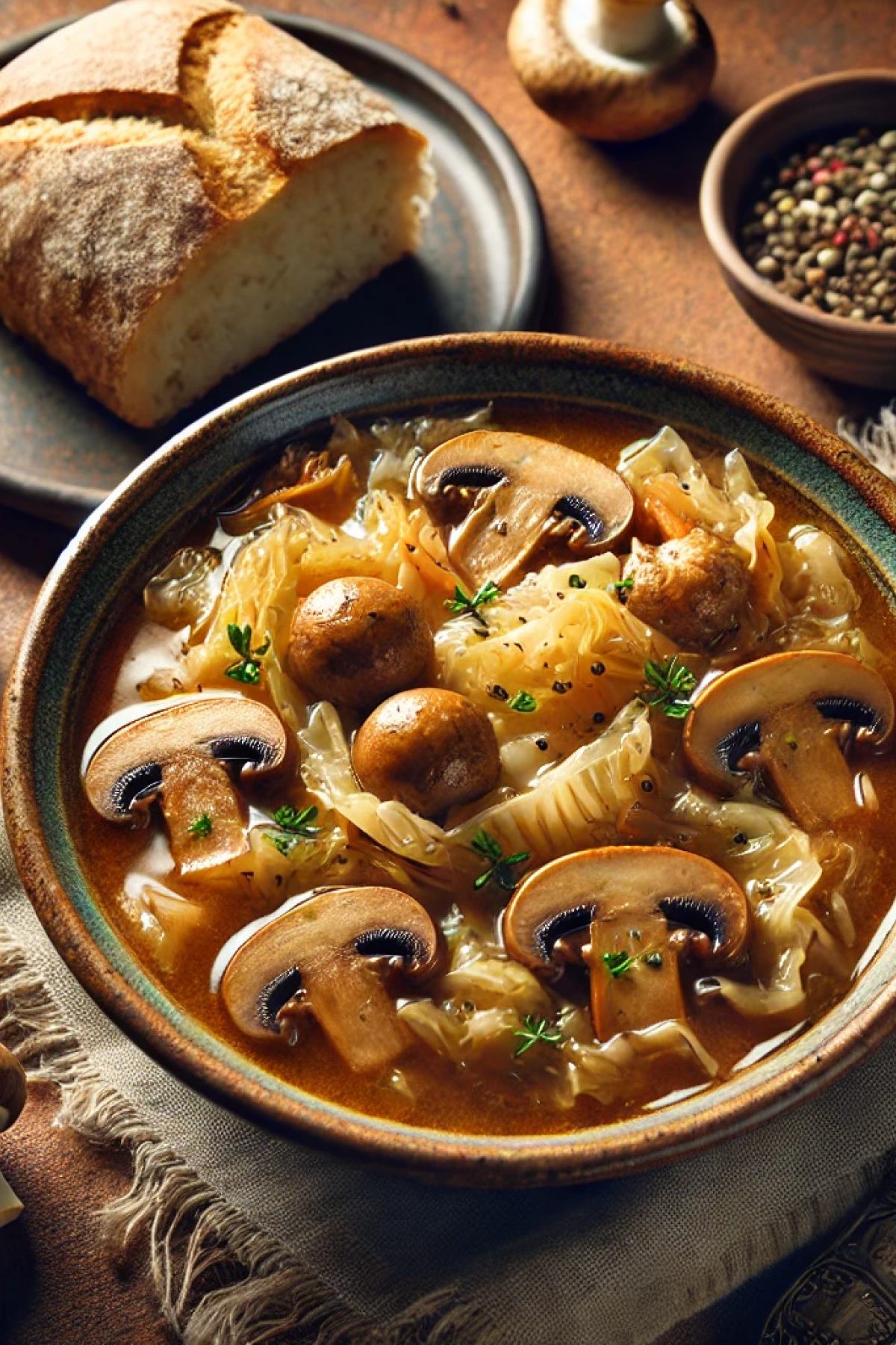 Slika jela 🥘 Posni kupus sa pečurkama – Ukusno i zdravo jelo