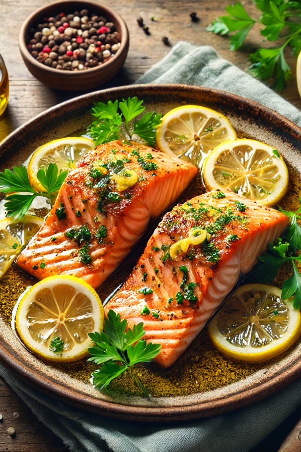 Slika jela 🐟 Fileti lososa u marinadi od limuna i belog luka – lagan i elegantan obrok