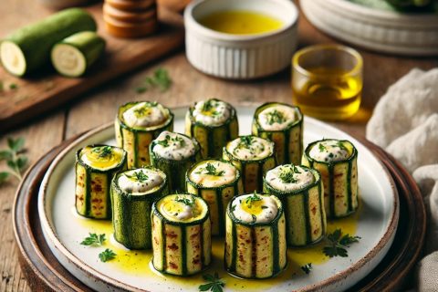 🥒 Rolnice od tikvica sa posnim namazom – Elegantno hladno predjelo