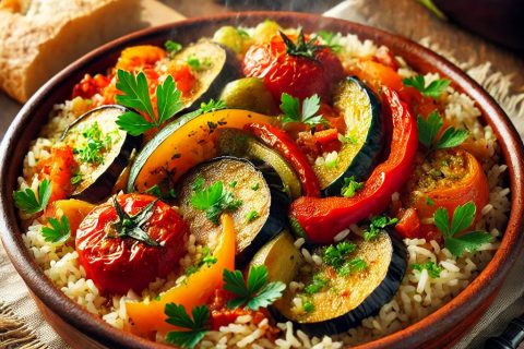 🥘 Đuveč sa povrćem i pirinčem – Posno jelo puno boja i ukusa