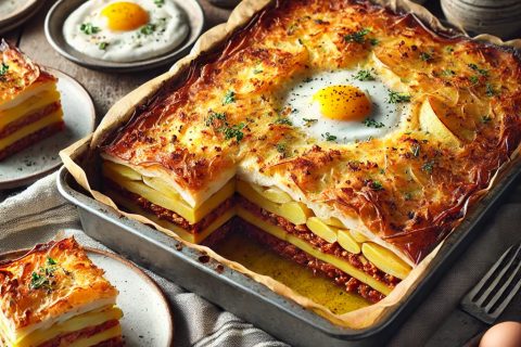 🥘 Musaka sa mlevenim mesom i krompirom – Domaći klasik koji uvek uspe