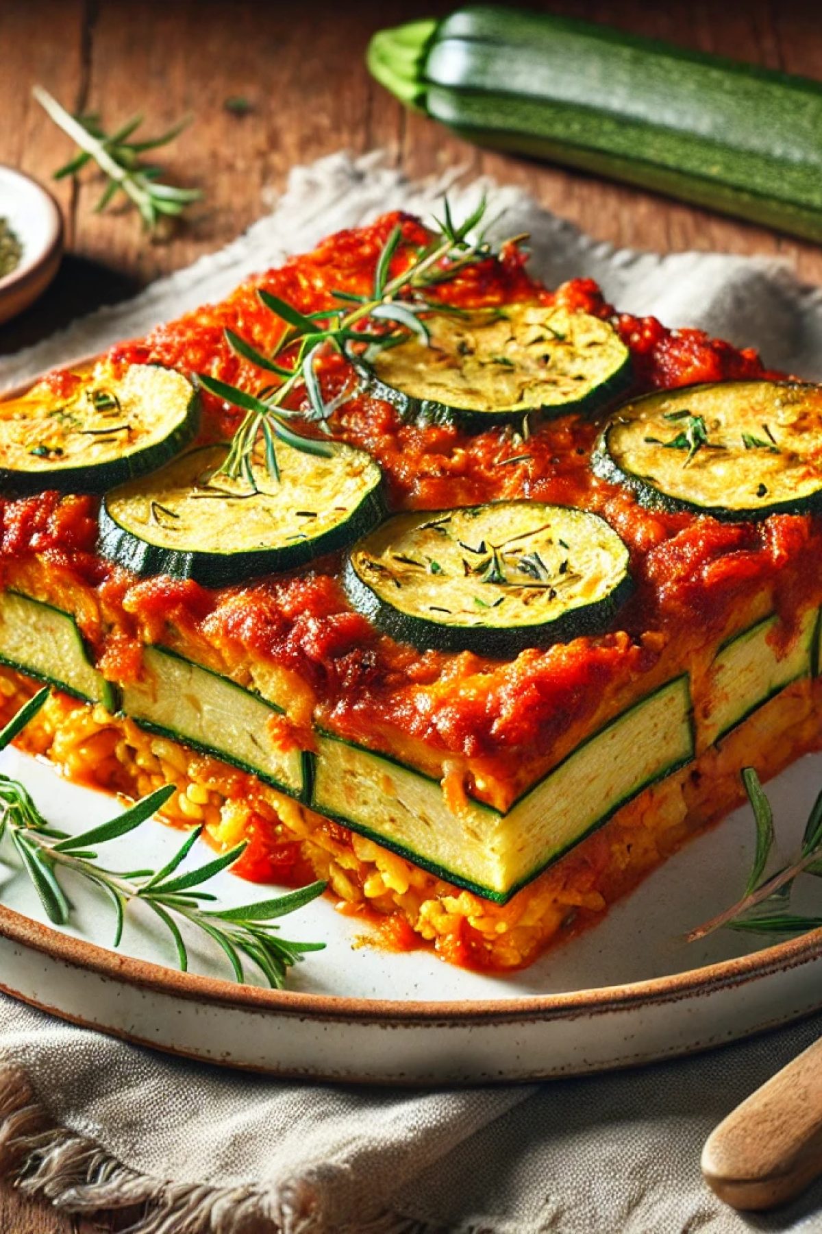 Slika jela 🥦 Posna musaka od tikvica i pirinča – Lako, lagano i ukusno