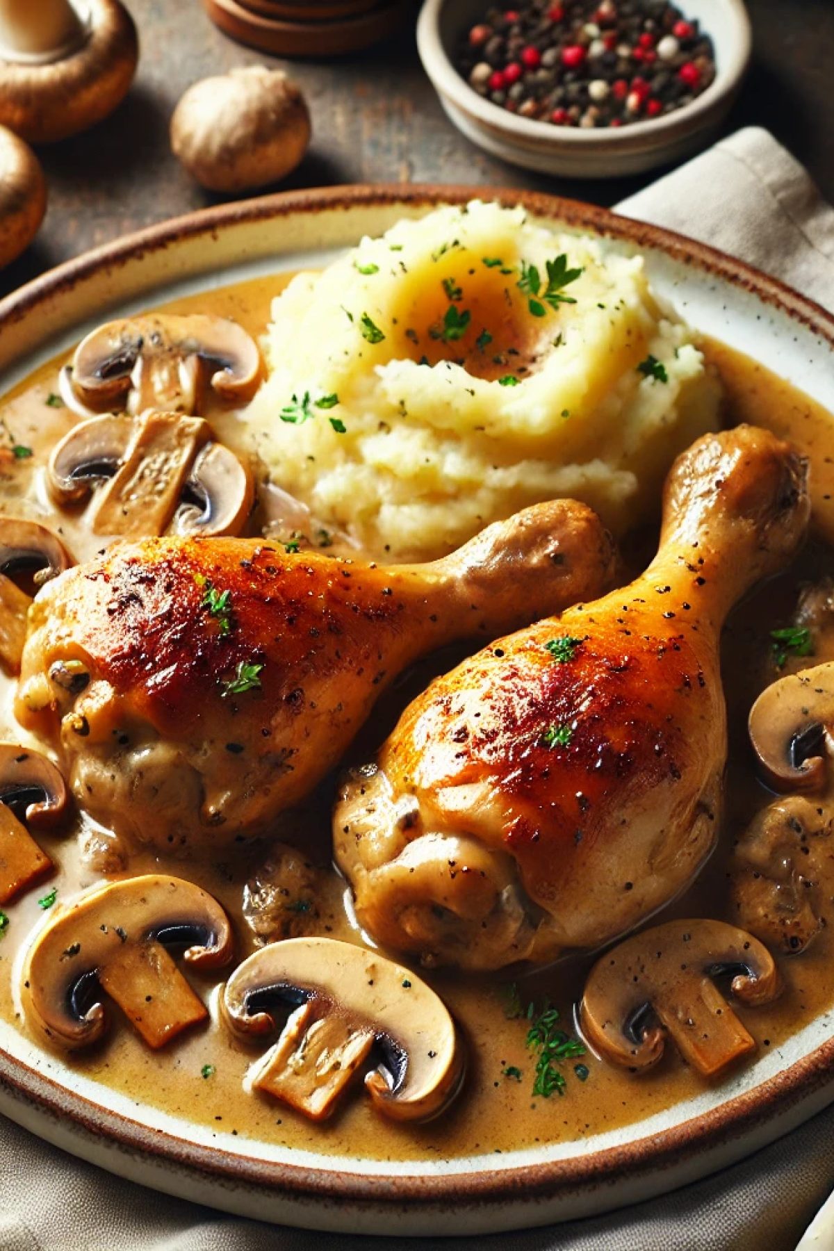 Slika jela 🍗 Bataci u sosu od pečuraka – Kremasto i neodoljivo
