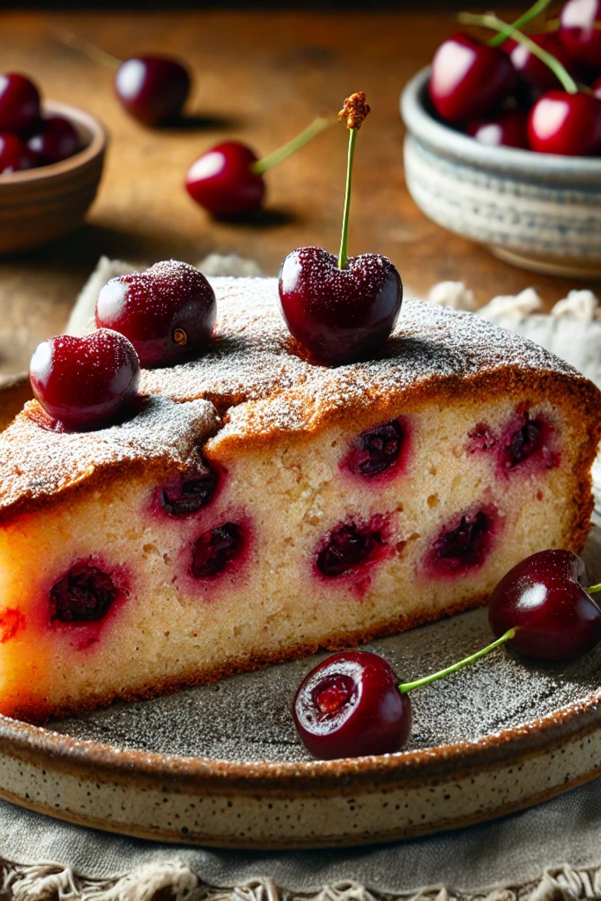 Slika jela 🍒 Posni kolač sa višnjama – Sočan i osvežavajuć
