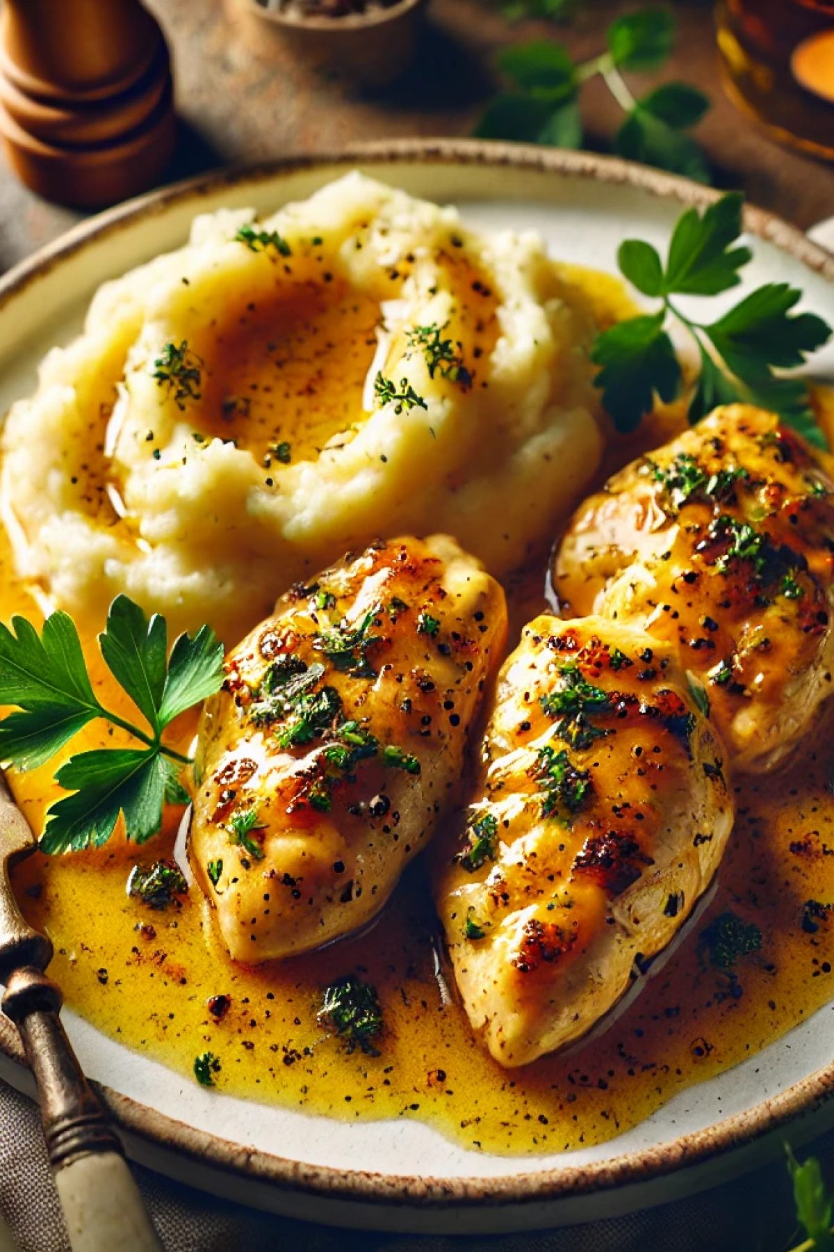 Slika jela 🍛 Pileći fileti u sosu od senfa i meda – Brzo, sočno i aromatično