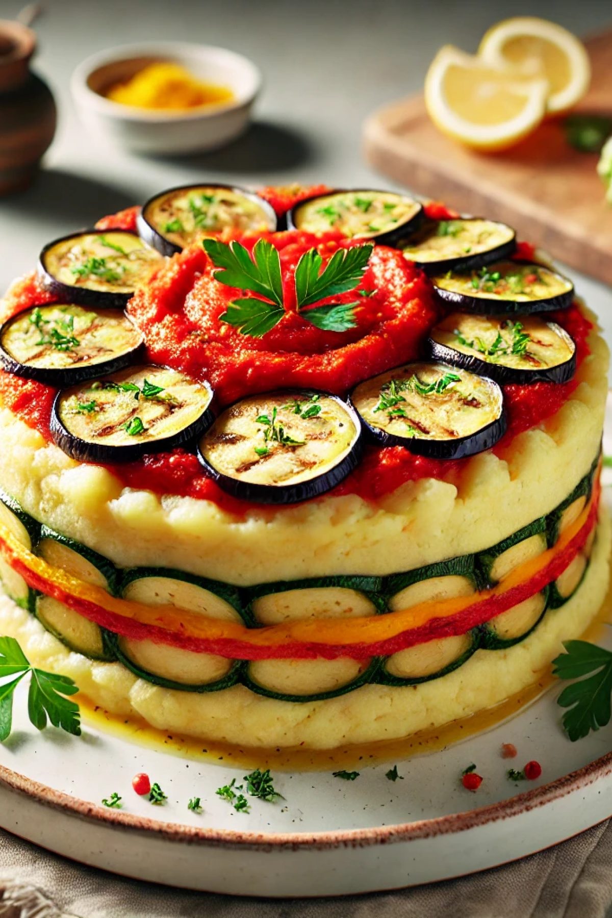 Slika jela 🥔 Posna torta od krompira i ajvara – Savršena za prazničnu trpezu