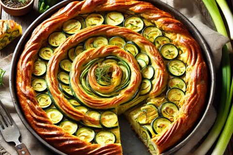 🥧 Savijena pita sa tikvicama i prazilukom – Mekana, sočna i mirisna