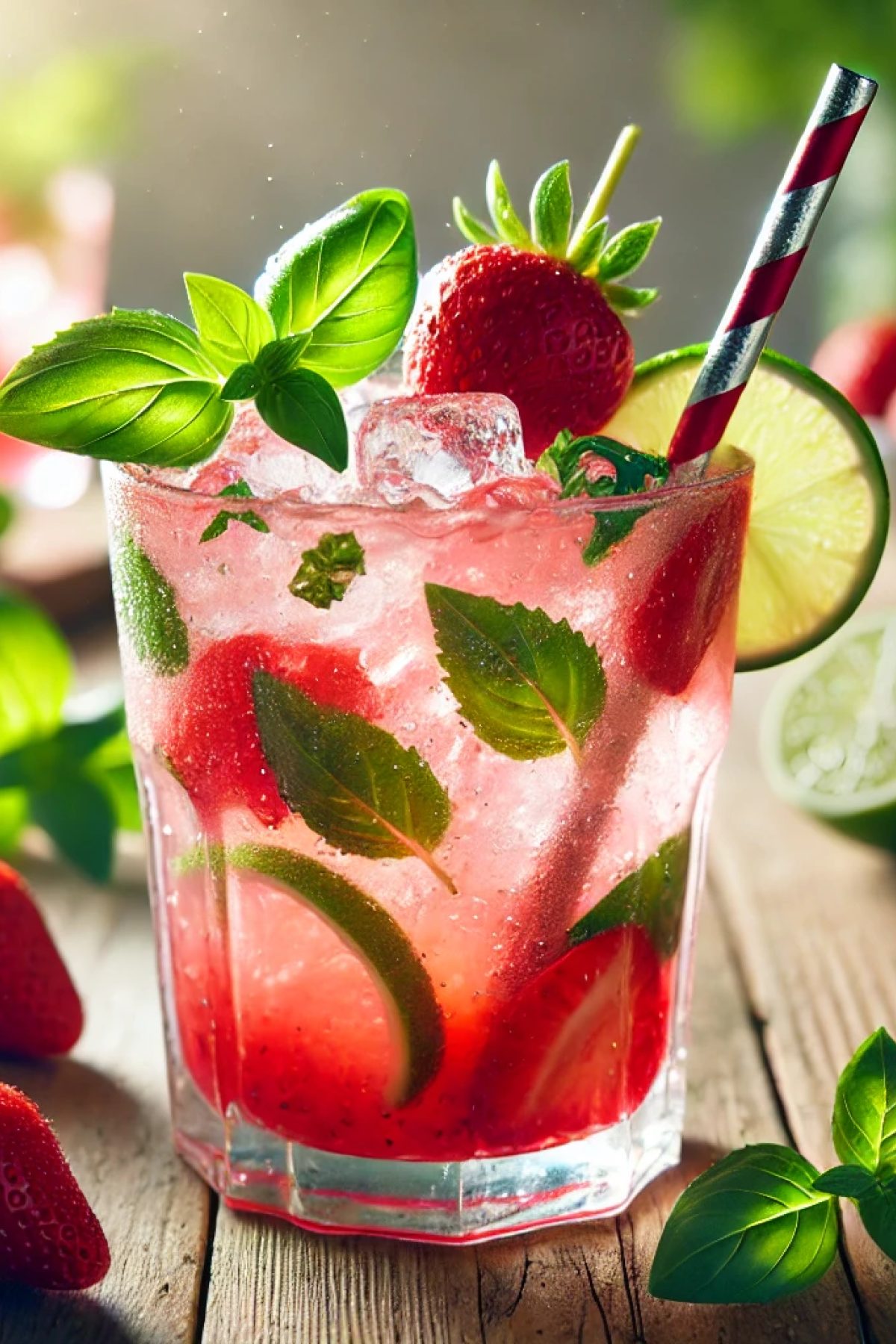 Slika jela 🍓 Magični Mojito sa jagodom i bosiljkom – Osveženje s karakterom