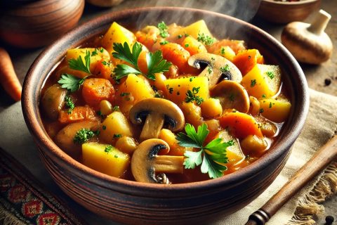 🍲 Posni paprikaš od povrća sa krompirom i pečurkama – Ručak za Veliki petak