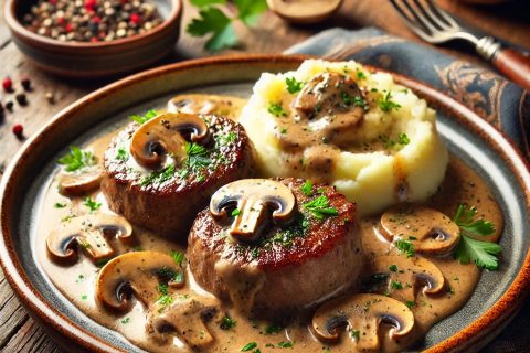 🥩 Teleći medaljoni u sosu od pečuraka – Kremasti klasik za posebne prilike