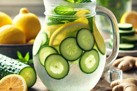 🍋 Detox napitak sa limunom, krastavcem i đumbirom