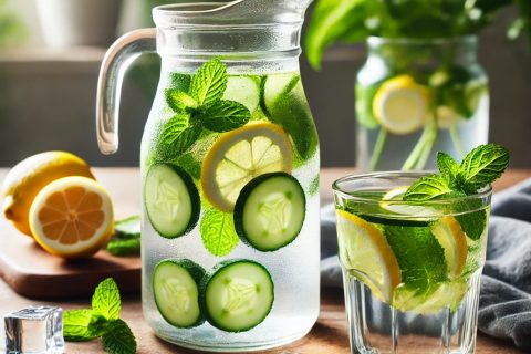 🥒🍋 Detox napitak sa krastavcem, limunom i nanom