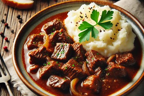 Juneći gulaš sa pire krompirom – Tradicionalni nedeljni ručak