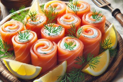 🧀 Rolnice od dimljenog lososa sa krem sirom i mirođijom