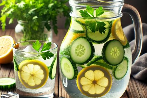 🍋 Detox Voda sa Limunom, Peršunom i Krastavcem