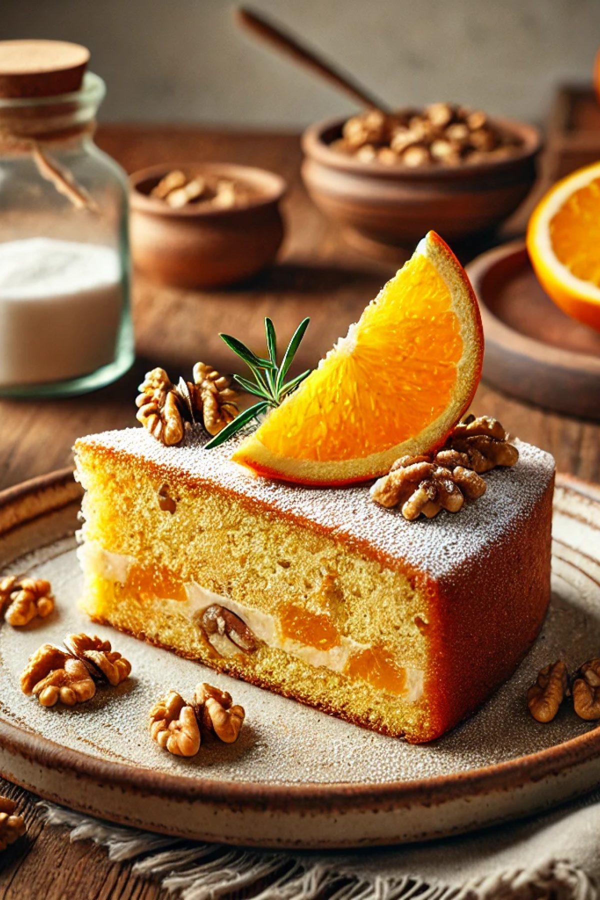 Slika jela Posni kolač sa pomorandžom i orasima 🍊