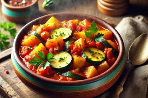 🥘 Posni Paprikaš sa Tikvicama i Krompirom