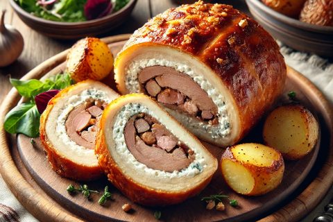 🍖 Punjena Vešalica sa Kajmakom i Dimljenom Slaninom – Gurmanski Klasik