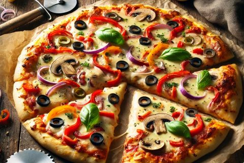 🍕 Domaća pizza sa povrćem i mozzarellom