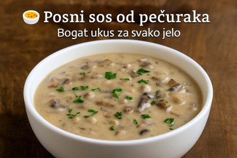 🥣 Posni Sos od Pečuraka – Bogat ukus za svako jelo