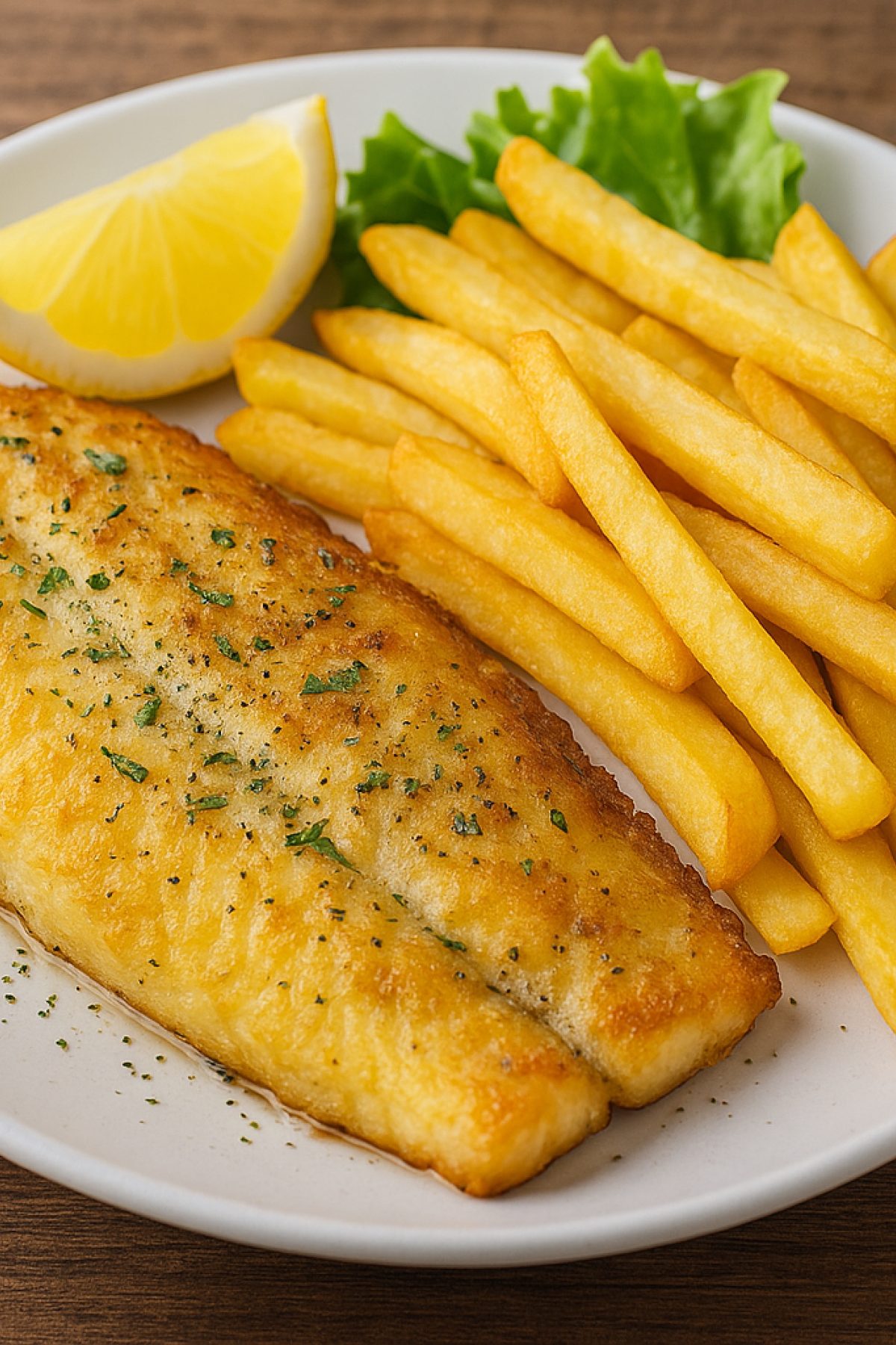 Slika jela 🐟 Pečena Oslić Riba sa Hrskavim Pomfritom