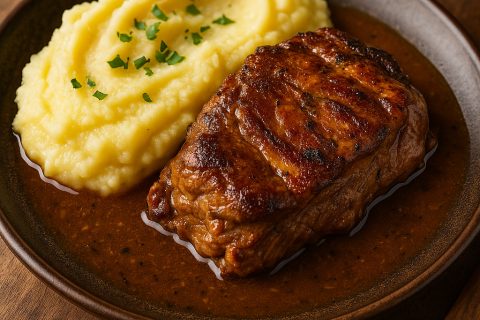 🍖 Svinjski vrat u sosu sa pire krompirom