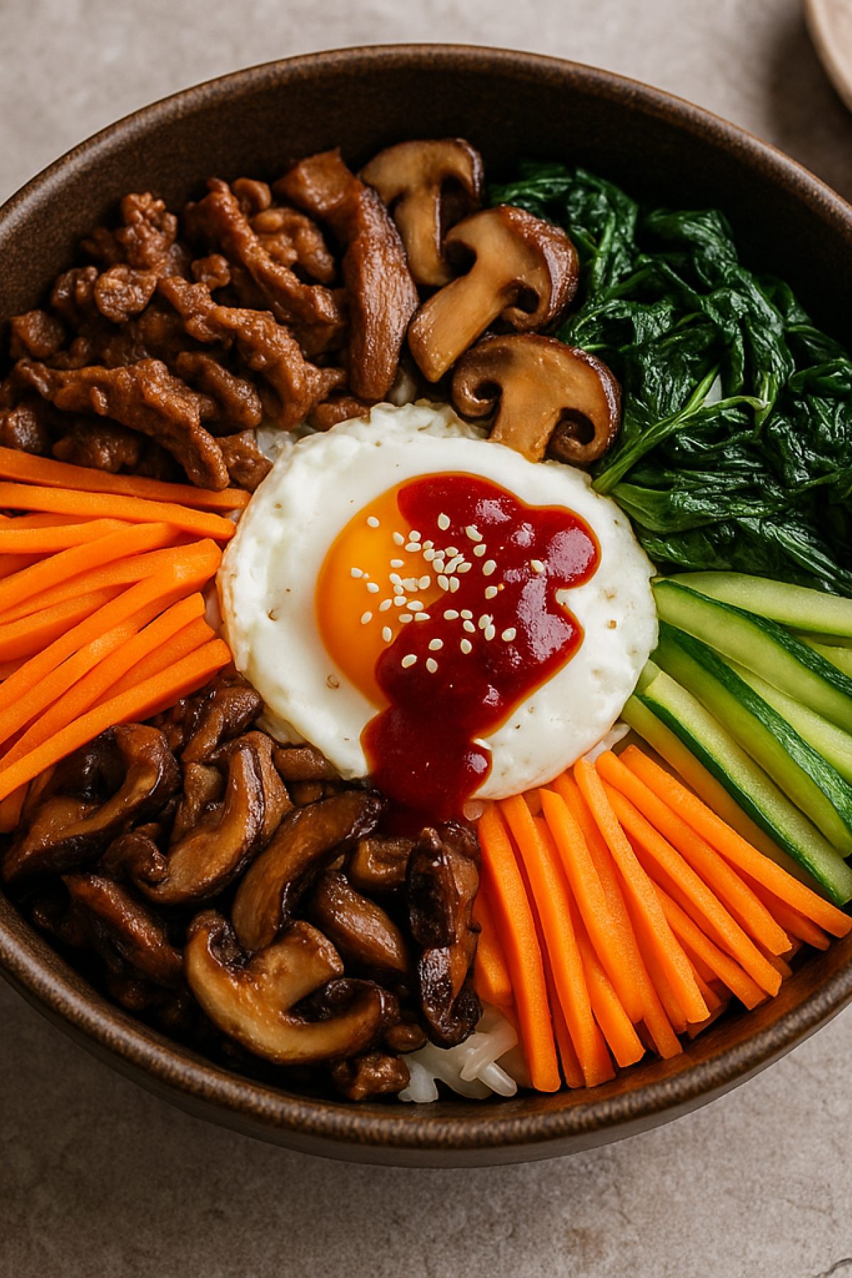 Slika jela 🍲 Bibimbap – korejska činija ukusa