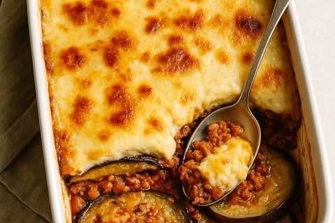🍆🥩 Zapečeni patlidžan sa mesom i bešamelom