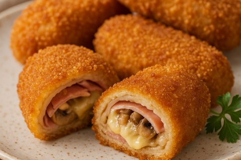 🧀🥓🍄 Pohovane palačinke sa šunkom, sirom i šampinjonima