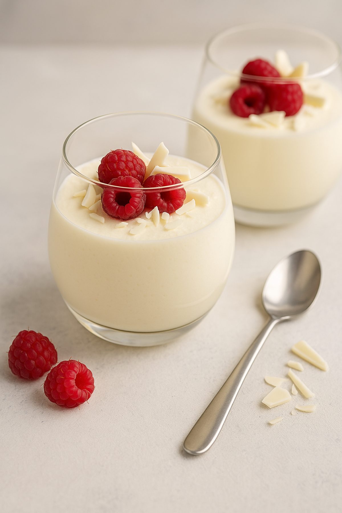 Slika jela 🍨 Beli čokoladni mus – lagan, kremast i elegantan