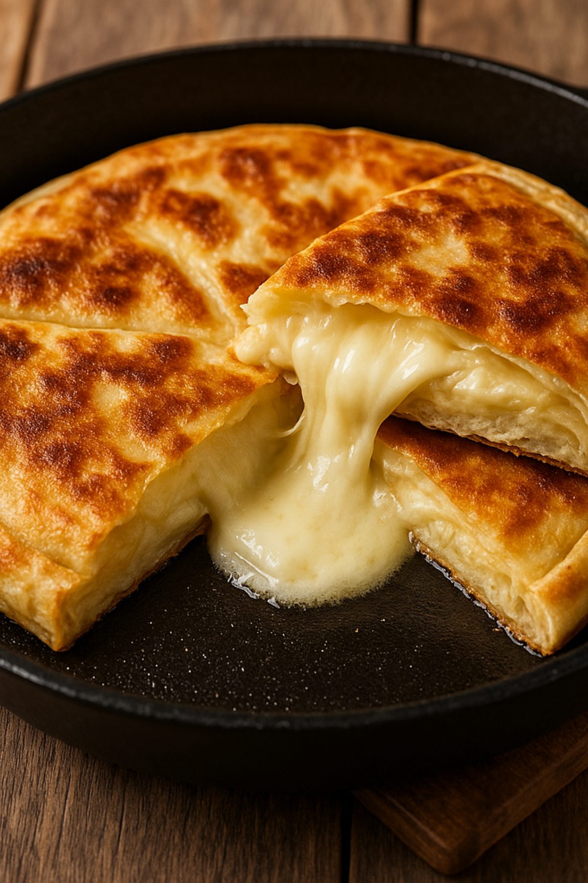 Slika jela 🧀🔥 Lava burek iz tiganja – bez pećnice, bez čekanja