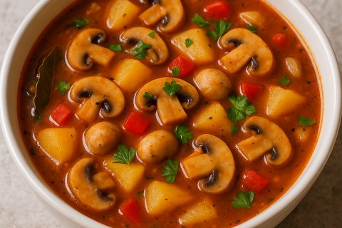🍄🥘 Posni gulaš sa šampinjonima i krompirom