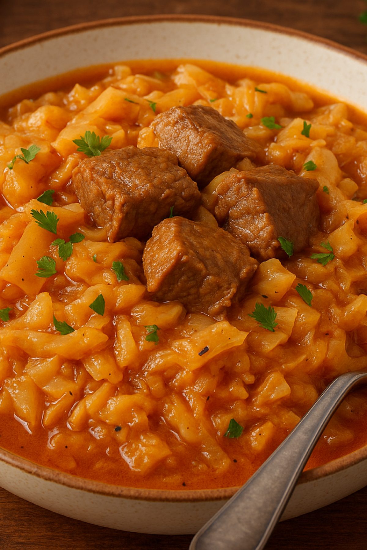 Slika jela 🥬🥩 Slatki kupus sa govedinom – miris detinjstva na kašiku