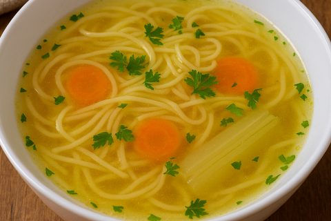 🍲 Domaća bistra supa sa rezancima – klasična i lekovita