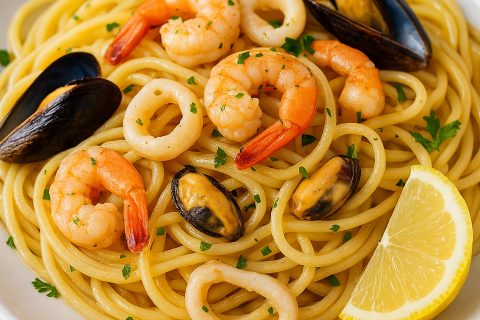 🦐🍝 Špagete sa morskim plodovima – brzo, aromatično, kao iz restorana