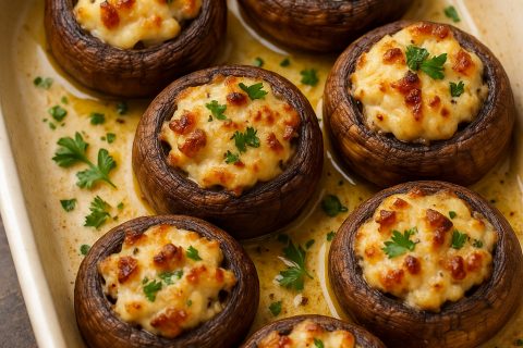 🧀🥓 Zapečene punjene pečurke – kremasto, hrskavo, neodoljivo