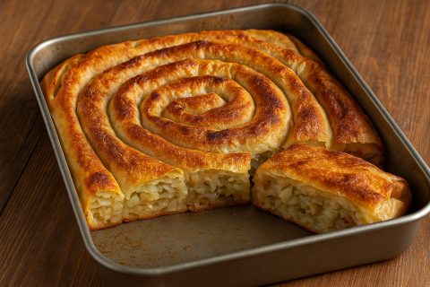🥔🧅 Hrskava pita sa krompirom i crnim lukom