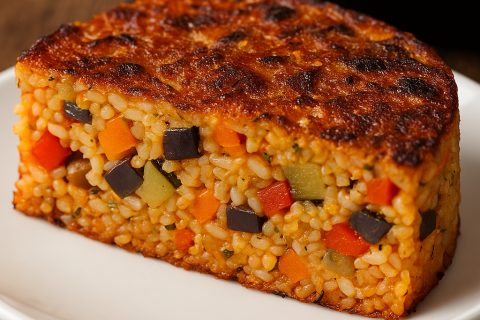 🥕 Posna đuveč torta – slojevita, zapečena i puna povrća