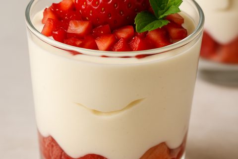 🍓 Brzi poslastični tiramisu sa jagodama – bez jaja, bez čekanja, a izgleda fensi